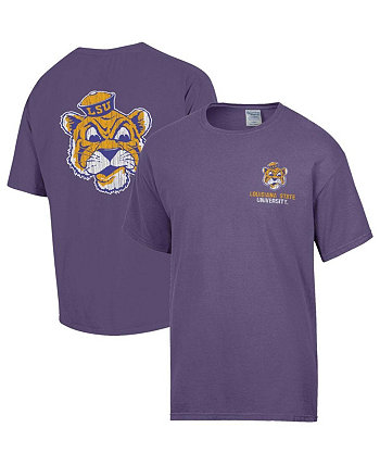 Мужская фиолетовая рваная футболка с винтажным логотипом LSU Tigers Comfortwash