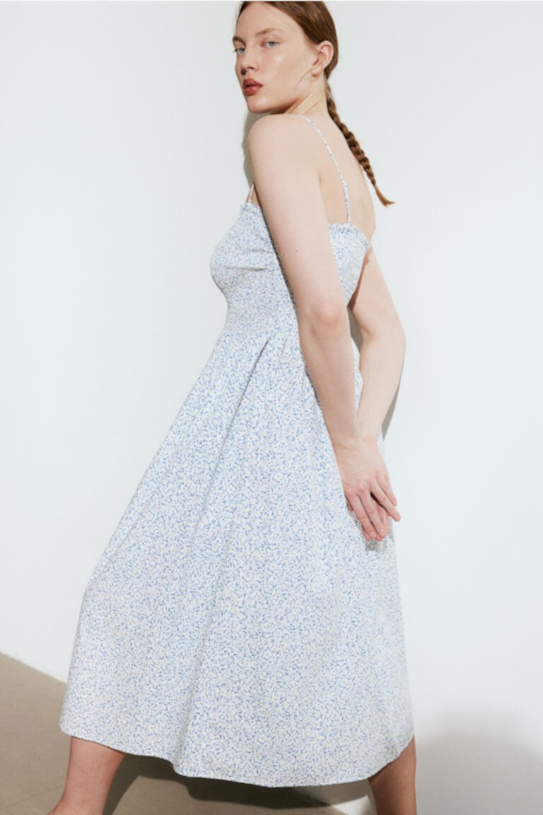 Платье со сборками на лифе H&M