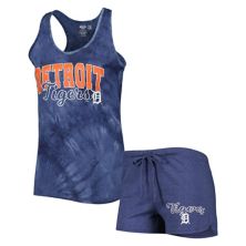 Women's Concepts Sport Navy Detroit Tigers Billboard Racerback Tank Top & Shorts Sleep Set Unbranded