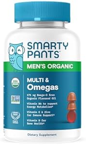 SmartyPants Multivitamin for Men, Gummies (Жевательные конфеты): Omega 3 Fish Oil (EPA/DHA), Methylfolate, CoQ10, Vitamin D3, C, Vitamin B12, B6, Great Stocking Stuffers, Gifts for Men, 120 Gummies (20 Day Supply) SmartyPants