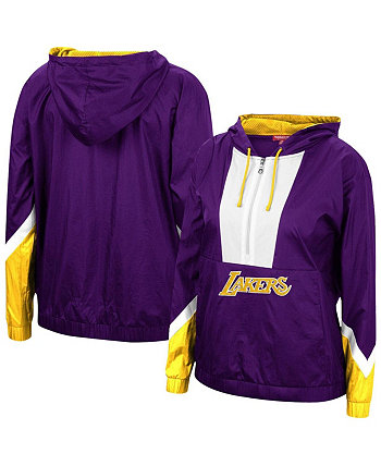 Женская фиолетовая толстовка с капюшоном Los Angeles Lakers Windbreaker 2.0 с застежкой-молнией Mitchell & Ness