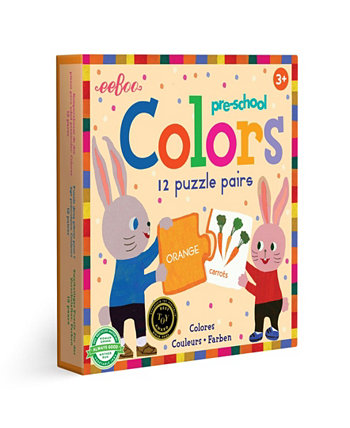 Preschool Colors 12 Puzzle Pairs EeBoo