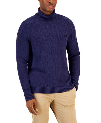 Мужской толстый вязаный свитер с высоким воротом, созданный для Macy's Club Room