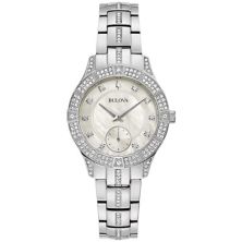 Женские часы с браслетом Bulova с кристаллами - 96L291 Bulova