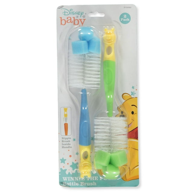 Disney Winnie The Pooh 2-Pack Bottle Brushes - green/blue, one size Winnie the Pooh