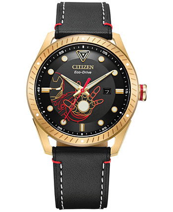 Часы Tony Stark с черным кожаным ремешком 43 мм Citizen