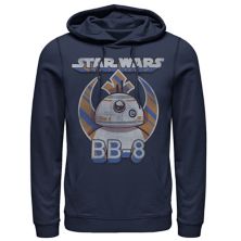Мужская толстовка с капюшоном в полоску с логотипом повстанцев Star Wars BB-8 Star Wars