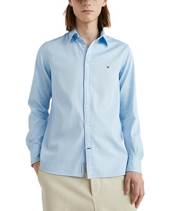 Мужская рубашка на пуговицах Core Flex с отделкой Добби Tommy Hilfiger