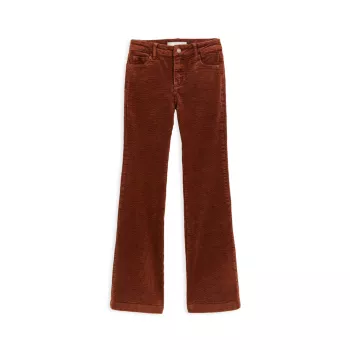 Girl's Corduroy High-Rise Flare Pants Tractr