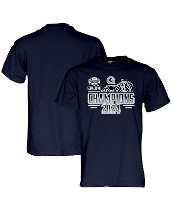 Men's and Women's Navy Georgetown Hoyas 2024 Big East Men's Lacrosse Tournament Champions T-Shirt Blue 84