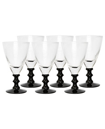 Stemmed Water Glasses, Set of 6 Classic Touch