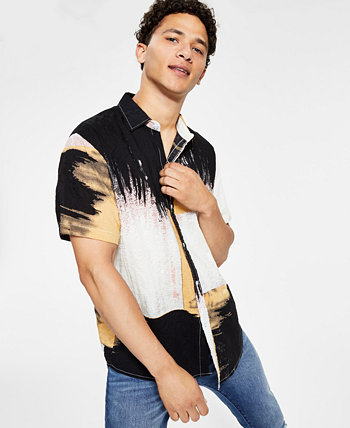 Мужская рубашка с цветными блоками Denim Bay