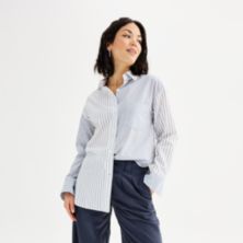 Женская рубашка-бойфренд большого размера Sonoma Goods For Life® SONOMA