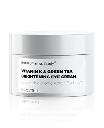 Осветляющий крем для глаз с витамином К и зеленым чаем Herbal Dynamics Beauty
