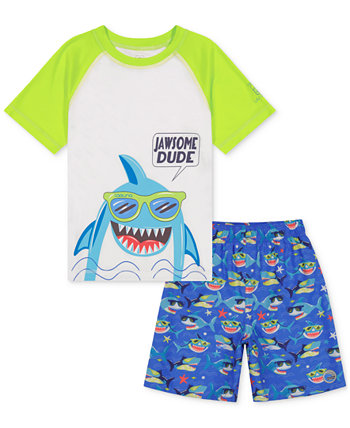 Купальник Little Boys Cool Shark и шорты для плавания с принтом, комплект из 2 предметов Laguna