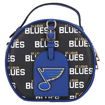 Круглая черная сумка из 100% веганской кожи с логотипом St. Louis Blues и двумя карманами Unbranded