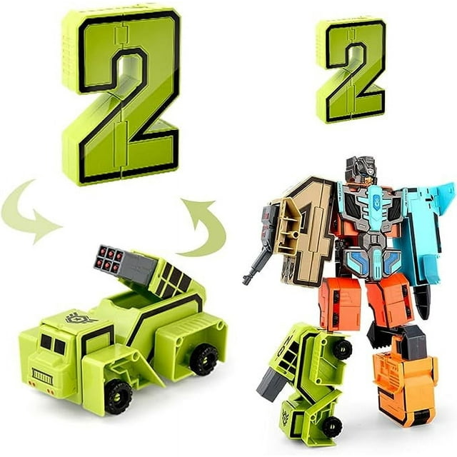 XTEILC Number Bots Math Toys for Kids, Number Robots Transforming Action Figure, Carnival Prizes, Preschool Learning Activities Games STEM Math Toys for Kids Boys Girls Birthday Gifts XTEILC