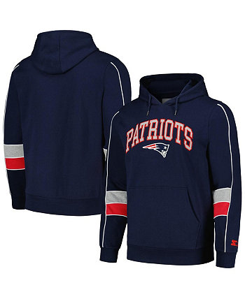 Мужской пуловер с капюшоном темно-синего цвета New England Patriots Captain Starter