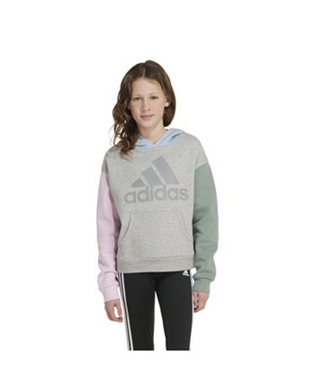 Толстовка с длинными рукавами и цветными блоками для больших девочек Adidas