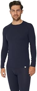 Danish Endurance Merino Thermal Underwear, Long Sleeve Mens Thermals Top, Merino Wool Base Layer, with or Without a Zipper DANISH ENDURANCE