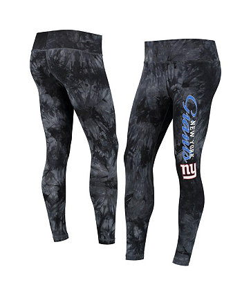 Черные женские леггинсы New York Giants Burst Tie Dye Concepts Sport