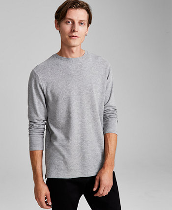 Мужская футболка обычного кроя в рубчик с длинными рукавами, созданная для Macy's And Now This