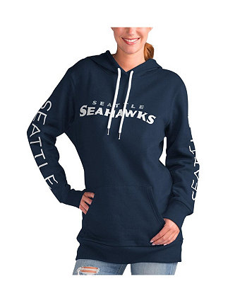 Женский темно-синий пуловер с капюшоном Seattle Seahawks Extra Inning G-III