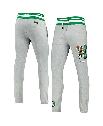 Мужские серые спортивные штаны Boston Celtics Mash Up Capsule с меланжевым рисунком Pro Standard