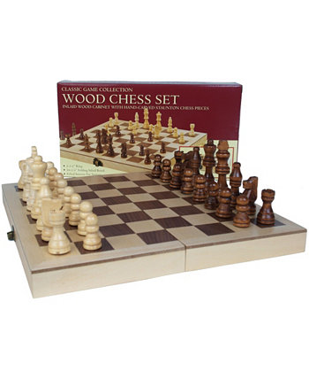 10,5-дюймовый складной деревянный шахматный набор John N. Hansen Co.