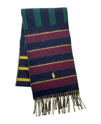 Мужской тканый шарф в полоску с блокировкой Polo Ralph Lauren