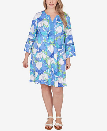 Plus Size Floral Puff Print Dress Ruby Rd.