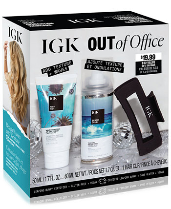 3 шт. Дорожный набор Out Of Office Wave Enhancement IGK Hair