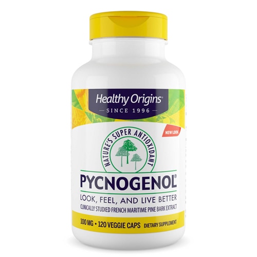 Healthy Origins Pycnogenol® — 100 мг — 120 вегетарианских капсул Healthy Origins