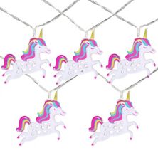 10 B/O LED Warm White Unicorn Christmas Lights - 3' Clear Wire Christmas Central