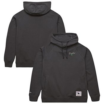 Women's Mitchell & Ness Gray Philadelphia Eagles Funnel Neck Pullover Hoodie Mitchell & Ness