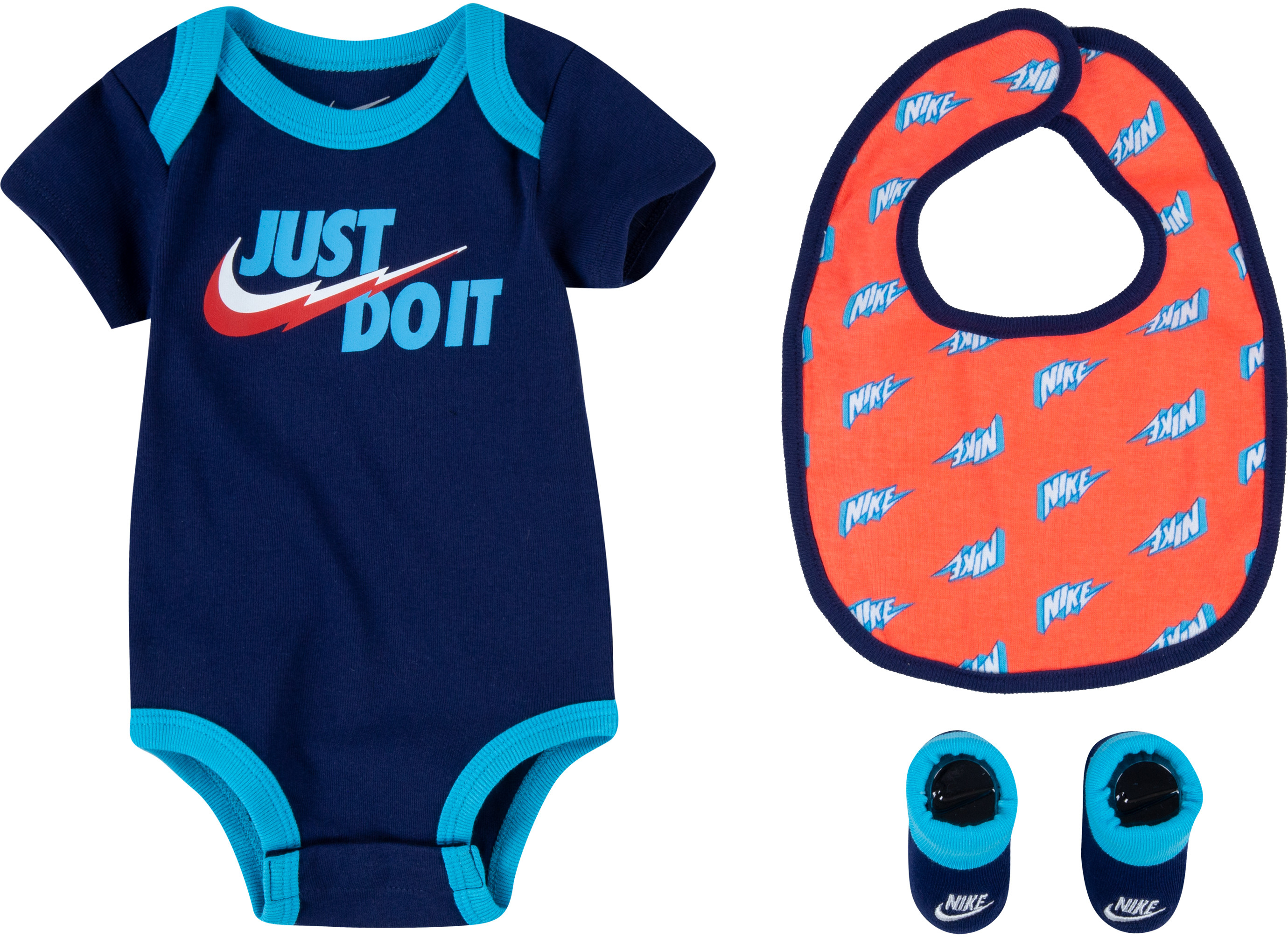 Детский комплект одежды Nike для мальчиков Bodysuit Bib Bootie Set (Infant) Nike Kids