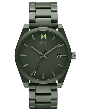 Мужские керамические матовые оливково-зеленые керамические часы-браслет Element 43 мм MVMT