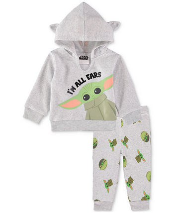 Толстовка Yoda и брюки Jogger для маленьких мальчиков, комплект из 2 предметов HAPPY THREADS