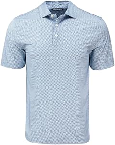 Cutter & Buck Pike Eco Diamond Dot Print Recycled Mens Polo Cutter & Buck