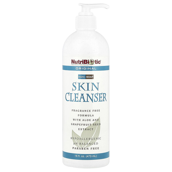 Skin Cleanser, Non-Soap, Original, 16 fl oz (Жидкие унции) (473 ml) NutriBiotic