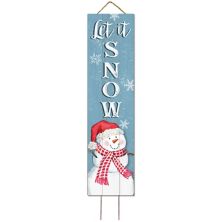 Let It Snow Snowman Garden Stake Artisan Signworks
