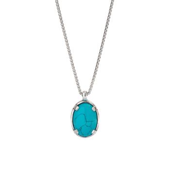 Sterling Silver & Turquoise Pendant Necklace DEGS & SAL