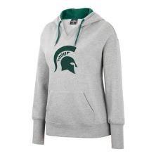 Женский пуловер с капюшоном Michigan State Spartans Heather Grey NCAA