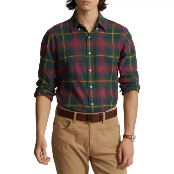 Мужская Фланелевая Рубашка в Клетку Polo Ralph Lauren Polo Ralph Lauren