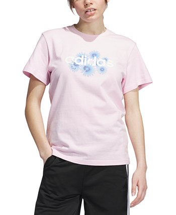 Women's Cotton Daisy Logo Graphic T-Shirt Adidas