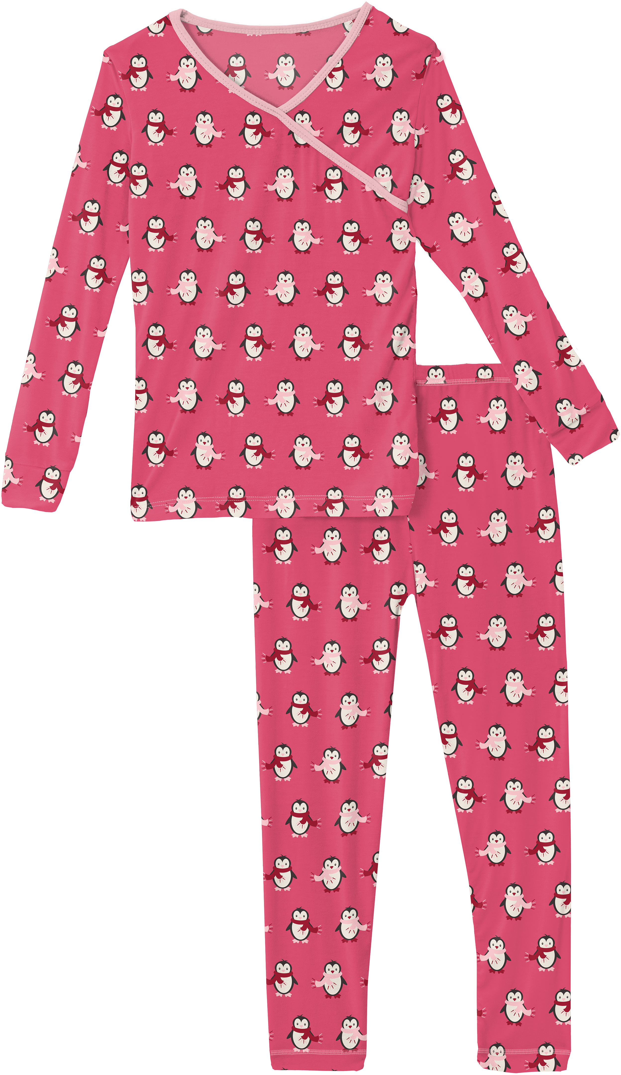 Пижамный комплект кимоно с длинными рукавами (для больших детей) KicKee Pants