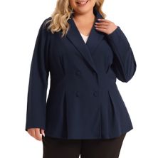 Женский пиджак больших размеров, двубортный пиджак с лацканами, 2023 Agnes Orinda