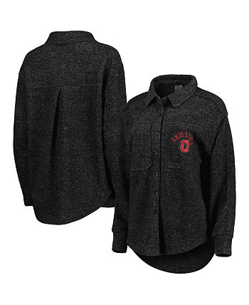 Черная женская куртка на пуговицах из трех смесовых материалов Ohio State Buckeyes Switch It Up Gameday Couture
