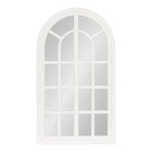 Kate and Laurel Boldmere Windowpane Arch Wall Mirror Kate and Laurel