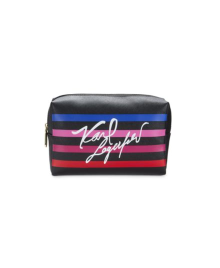 Косметичка в разноцветную полоску Karl Lagerfeld Paris